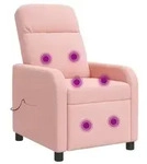 vidaXL Massage Relaxsessel Rosa Boucl&eacute;