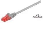 U/UTP CAT6 0.5M Grau 10er Pack 1 Stk. = 10 Stk. in einem Beutel