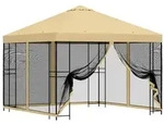 vidaXL Garten Pavillon mit Seitenw&auml;nden 3 x 3 m Creme