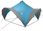 vidaXL Party-Zelt mit Dach Blau 400 x 400 x 320 cm Polyester und Stahl