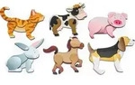 EDUPLAY 120674 Magnetpuzzle Bauernhoftiere, mehrfarbig