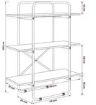 vidaXL B&uuml;cherregal 3 Ebenen 80 x 35 x 105 cm PB Sonoma-Eiche
