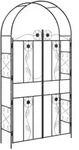 vidaXL Gartenbogen Uni Schwarz 115 x 37 x 226 cm