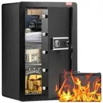 VEVOR Safe Tresor mit feuerfester Geldtasche, Einzelt&uuml;r-Safe 3,5 Kubikfu_, 2
