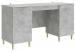 vidaXL Schreibtisch Betongrau Holzwerkstoff 142,5 x 50 x 75 cm