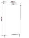 vidaXL Rollo Mehrfarbig 100 x 250 cm Stoff und Aluminium