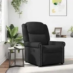 vidaXL Relaxsessel Gl&auml;nzend Schwarz Kunstleder