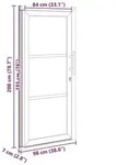 vidaXL Vordert&uuml;r Wei&szlig; 98 x 200 cm PVC