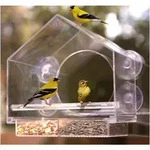 Vogelhaus f&uuml;r Fenster mit Saugn&auml;pfen, Acryl Bird Feeder 21cm