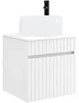 vidaXL Wandmontierte Waschbecken-Vanit&auml;t Wei&szlig; 49 x 44,5 x 66 cm