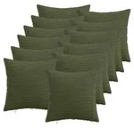 vidaXL Kissenbezug 12 pcs HEERLEN Gr&uuml;n 45 x 45 cm Cord