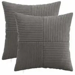 vidaXL Kissenbezug 2 pcs ALMELO Dunkelgrau 40 x 40 cm Cord