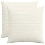 vidaXL Kissenbezug 2 pcs HEERLEN Creme 65 x 65 cm Cord
