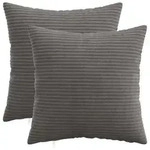 vidaXL Kissenbezug 2 pcs HEERLEN Dunkelgrau 35 x 35 cm Cord