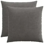 vidaXL Kissenbezug 2 pcs HEERLEN Dunkelgrau 55 x 55 cm Cord