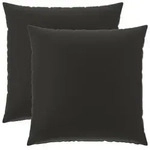 vidaXL Kissenbezug 2 pcs HEERLEN Schwarz 65 x 65 cm Polyester