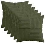 vidaXL Kissenbezug 6 pcs ALMELO Gr&uuml;n 35 x 35 cm Cord