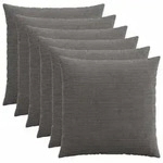 vidaXL Kissenbezug 6 pcs HEERLEN Dunkelgrau 70 x 70 cm Cord
