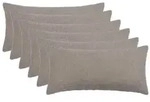 vidaXL Kissenbezug 6 pcs HEERLEN Hellgrau 40 x 70 cm Boucl&eacute;