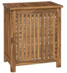vidaXL W&auml;schekorb Natur 50 x 35 x 60 cm Massivholz Teak