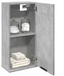 vidaXL Wand-Badschrank Betongrau 32x20x67 cm