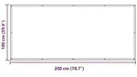 vidaXL Balkonsichtschutz Blau und Wei&szlig; 100 x 200 cm Oxford-Stoff