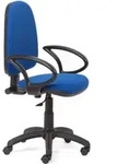 B&uuml;rodrehstuhl mit Armlehnen blau