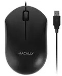 Macally QMOUSE-B, USB Maus mit 3 Tasten und Scrollrad, optisch mit Kabel, USB-A,