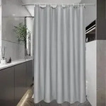 Duschvorhang 150x180 Grau Wasserdicht Textil Anti-Schimmel Trocknend
