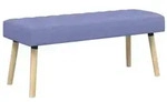 vidaXL Kanalgepolsterte Bank Jeans blau 110 x 40 x 46 cm Stoff