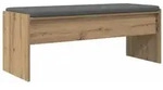 vidaXL Flurbank mit Kissen Artisan-Eiche 103 x 38 x 40 cm