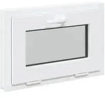 vidaXL Kellerfenster RISOR 60 x 40 cm PVC und Glas Wei&szlig;