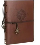 Fotoalbum Leder Scrapbook Gro&szlig;(27,5x20,5CM) Navigation Braun