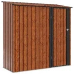 vidaXL Gartenh&uuml;tten Braun 203 x 85,5 x 200 cm Metall