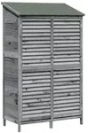 vidaXL Garten Shed Grau 106 x 56 x 176,5 cm Massivholz aus Fichte