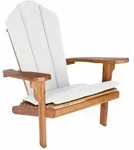 vidaXL Garten-Adirondack-Stuhl Natur Massivholz Teak