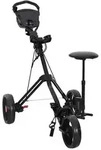 vidaXL Golf-Dolly mit Sitz Schwarz 95 x 69 x 114 cm Eisen