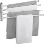 Handtuchhalter schwenkbar Edelstahl Wandmontage 4 Armig 50CM Poliert