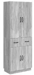 vidaXL Schrankset 2 pcs Grau Sonoma Holzwerkstoff