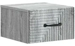 vidaXL Wandmontierter Nachttisch Graues Sonoma 34,5 x 33 x 20 cm