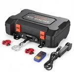 VEVOR Elektrische Seilwinde 12V, Mobile Seilwinde mit 1587kg Tragkraft &