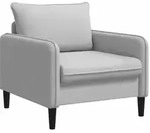 vidaXL XL-Sessel Hellgrau Samt