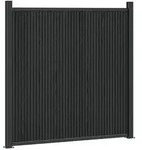 vidaXL Zaunelement WPC und Aluminium Schwarz