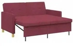 vidaXL Schlafsofa Ausziehbar Weinrot Stoff