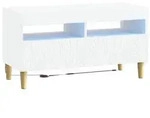 vidaXL LED-TV-Schrank Wei&szlig; Holzwerkstoff
