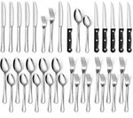 Besteckset Edelstahl 36teilig Steakmesser Gabel 6 Personen Silber
