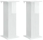 vidaXL Pflanzenst&auml;nder 2 pcs Hochglanz Wei&szlig; 30,5 x 30 x 80,5 cm