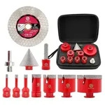Fliesenbohrer Set Diamant Lochs&auml;ge M14 Porzellan Keramik KIT6