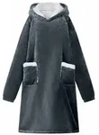 vidaXL Decken-Hoodie Marineblau L Fleece und Flanell