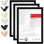 Bilderrahmen A5 14,8x21 cm Schwarz Alu | Schwarz A5(14.8x21cm) 3x
